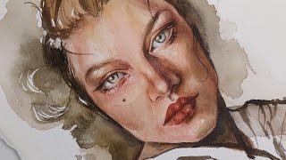 watercolor for beginners|portrait painting and skin tones |رنگ های پوست با آبرنگ°•