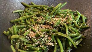 Green bean stir-fried side dish