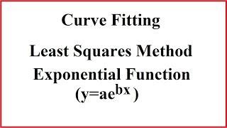 Curve Fitting Exponential Equation | exponential curve fitting problems | Curve fitting part #3