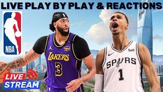 Los Angeles Lakers vs San Antonio Spurs I NBA Live I Play By Play & Fan Reactions