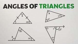 Angles of Triangle: Sum of Interior Angles and Exterior Angle Theorem by @MathTeacherGon