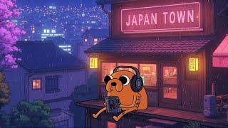 Lofi Radio Beats  Retro 1980s & 90s Nostalgic Japanese Town Ambience  Lofi Rain Playlist