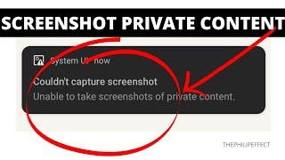 Couldn't Capture Screenshot | Android Phone