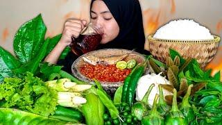 PESTA LALAPAN | MUKBANG LALAPAN MENTAH IKAN ASIN SAMBEL TERASI | MUKBANG ASMR