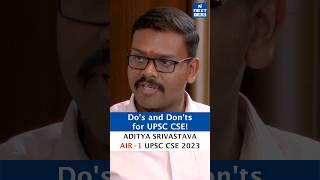 Most Important Advice for UPSC - Aditya Srivastava Interview | AIR 1 IAS Topper | UPSC Result 2023