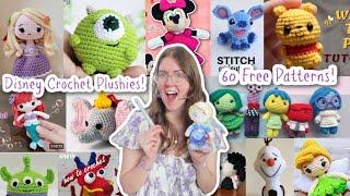 60 Free Disney Amigurumi Crochet Patterns! Classic Characters, Princesses and Pixar Character Plush!