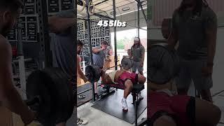 455 Pound Bench Press for 2! Ft. Shot Putter T'Mond Johnson