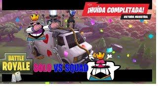 *SOLO VS SQUAD* sin recibir daño! (LA HUIDA)/Fortnite battle royale