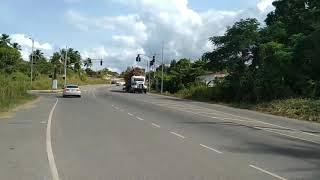 TRUCK OVERTURN IN LLUIDAS VALE  ST CATHERINE LOADED WITH SUGAR CANE GOING TO WORTHY PARK. #SugarCane