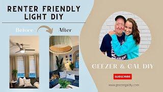 Renter Friendly Light DIY @geezergaldiy