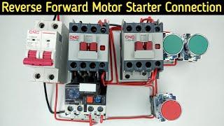 reverse forward motor starter control wiring | reverse forward motor control circuit diagram