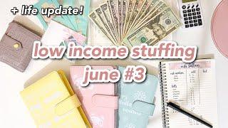 cash envelope stuffing, coin rolling & LIFE UPDATE | june #3 low income stuffing