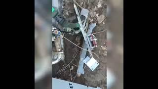 Crash site of an Ukrainian Army UkrJet UJ-22 unmanned aerial vehicle