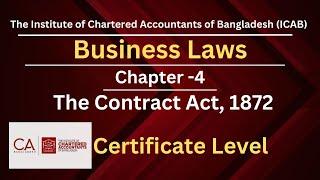 CL- Business Laws- Chapter 04- The Contract Act, 1872- Anwaruzzaman FCA