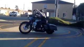 DMV motorcycle test on a Harley with a 26"rim