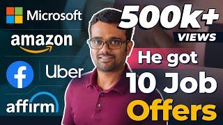 He cracked FAANG (MAANG) interviews in 10 companies including Amazon, Facebook, UBER, Microsoft