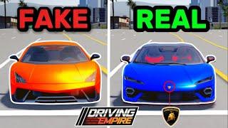 FAKE vs REAL Cars In Driving Empire!