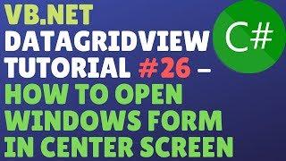 VB.NET GUI TUTORIAL #26 (ADD, EDIT, UPDATE, DELETE) - How To Open Windows Form In Center Screen