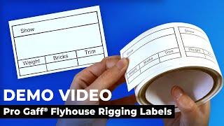 Pro Gaff® Flyhouse Rigging Labels - Demo Video | Pro Tapes