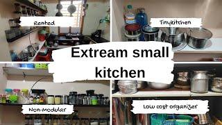 Very Tiny Non-Modular Kitchen Tour |‍ Budget-Friendly Organizers for a Small Space!#kitchentour