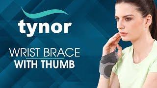 Tynor Wrist Brace With Thumb for partial immobilization & compression of the wrist and palm.