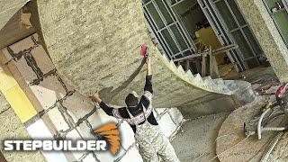 Construction of a concrete staircase. Screw / Stepbuilder