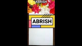 ABRISH Name Status Calligraphy #shorts #art #nameart