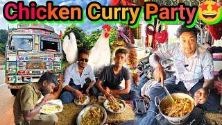 Chicken Curry Banega || Making Inside Chicken Curry || Cooking With Truck Driver || #food #vlog