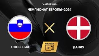 Словения - Дания Обзор Матча EURO 2024 . 1 Тур . 16.06.24.