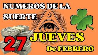 NUMEROS de la SUERTE del JUEVES 27 de FEBRERO // CRUZ de la SUERTE y PIRAMIDE de la SUERTE