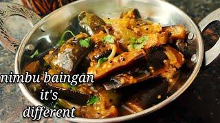 Nimbu Baingan /Chat Pata Nimbu Baingan / Different Style Baingan Recipe/Khata Mitha  Baingan