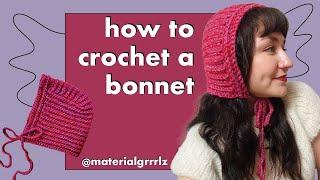 easy crochet bonnet tutorial | beginner friendly