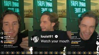 Louis Tomlinson Comment on Liam Payne's Instagram Live