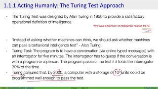 AI - Ch01 - Acting humanly and thinking humanly