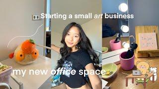 Starting my small art business | organizing my new office space 🪜