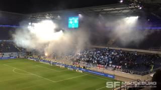 MSV Duisburg - 1. FC Magdeburg: Choreo in der zweiten Halbzeit am 24.02.2017 (HD Feb 2017)