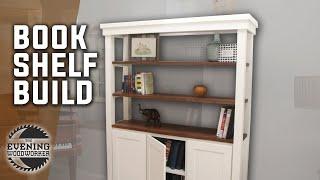 Craftsman Style Build: White & Walnut Bookshelf