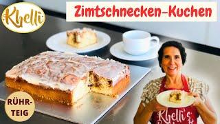 Cinnamon roll cake without yeast/sponge dough/easy and quick to prepare/juicy and very tasty