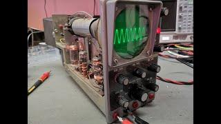 Heathkit service oscilloscope OS-2 2Hz - 3MHz 7 tubes 1967 teardown