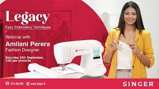 Easy Embroidery Techniques Webinar with AMILANI PERERA