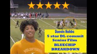 Daevin Hobbs 5 star DL Vol Commit(class of 2023)