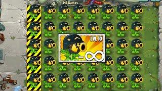 PvZ 2 Challenge - Every Plants Level 100 use 1 Power Up Vs Impfinity Zombies Level 45