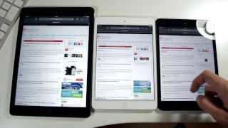 Retina iPad mini 2 Vs iPad Air Vs iPad mini 1 - Size And Performance Test