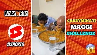 CARRYMINATI MAGGI EATING CHALLENGE कैरीमिनाती मैगी खाने की चुनौती #shorts #foodie #foodlover