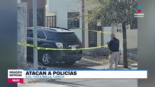 Atacan a balazos a policías en García | Noticias MTY segunda emisión