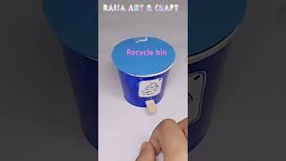 DIY recycle bin  #shorts #diy #art #love #craft #papercraft #easy