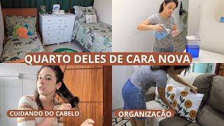 CUIDANDO DO LAR, COBRE LEITOS E TAPETE NOVO, CAMA POSTA DA SEMANA, CUIDANDO DO CABELO E MAIS...