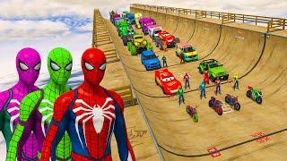 GTA V SPIDER-MAN 2, POPPY PLAYTIME 3, SONIC THE HEDGEDOG 3 ANIMATION Join in Epic Stunt Racing ️