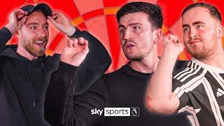 Maguire and Eriksen TAKE ON Littler in darts challenge! 