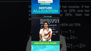 SSC Aptitude | Solving Percentage sums in Mixture Alligation Method | Veranda Race